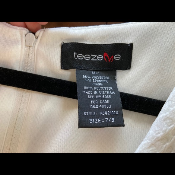 *SOLD* TeezeMe - white dress - Picture 3 of 5